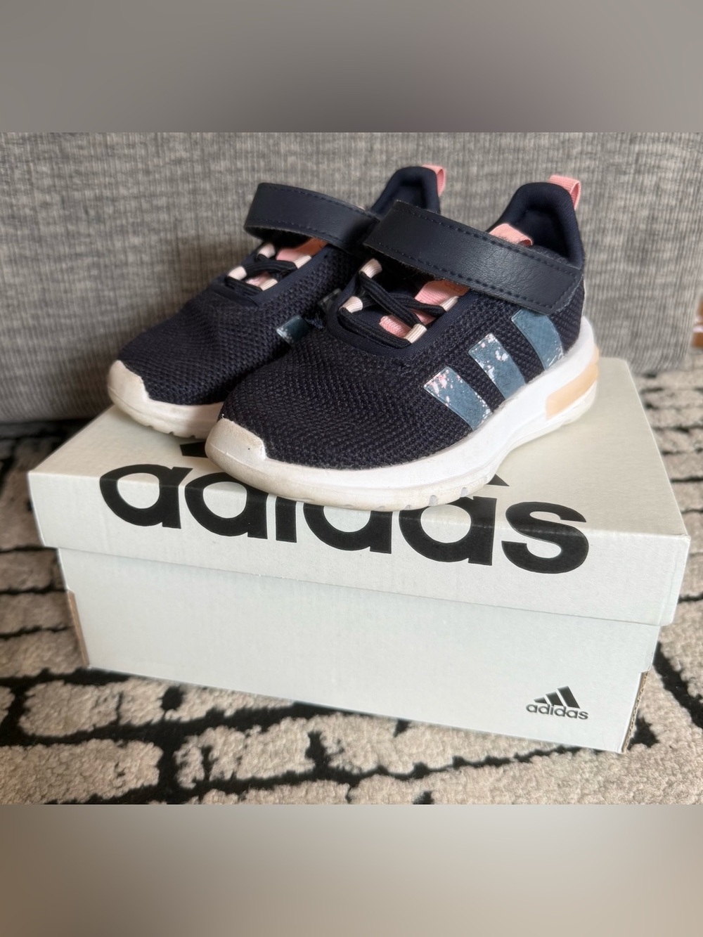 adidas Racer Tr23 El Toddler Girls Sneakers Sz 7W